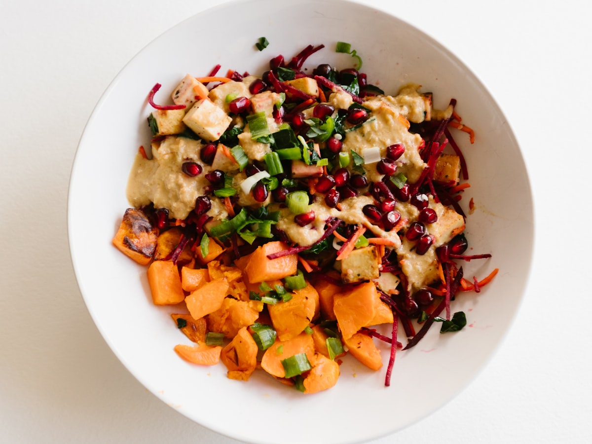 roast butternut bowl with tahini and kale
